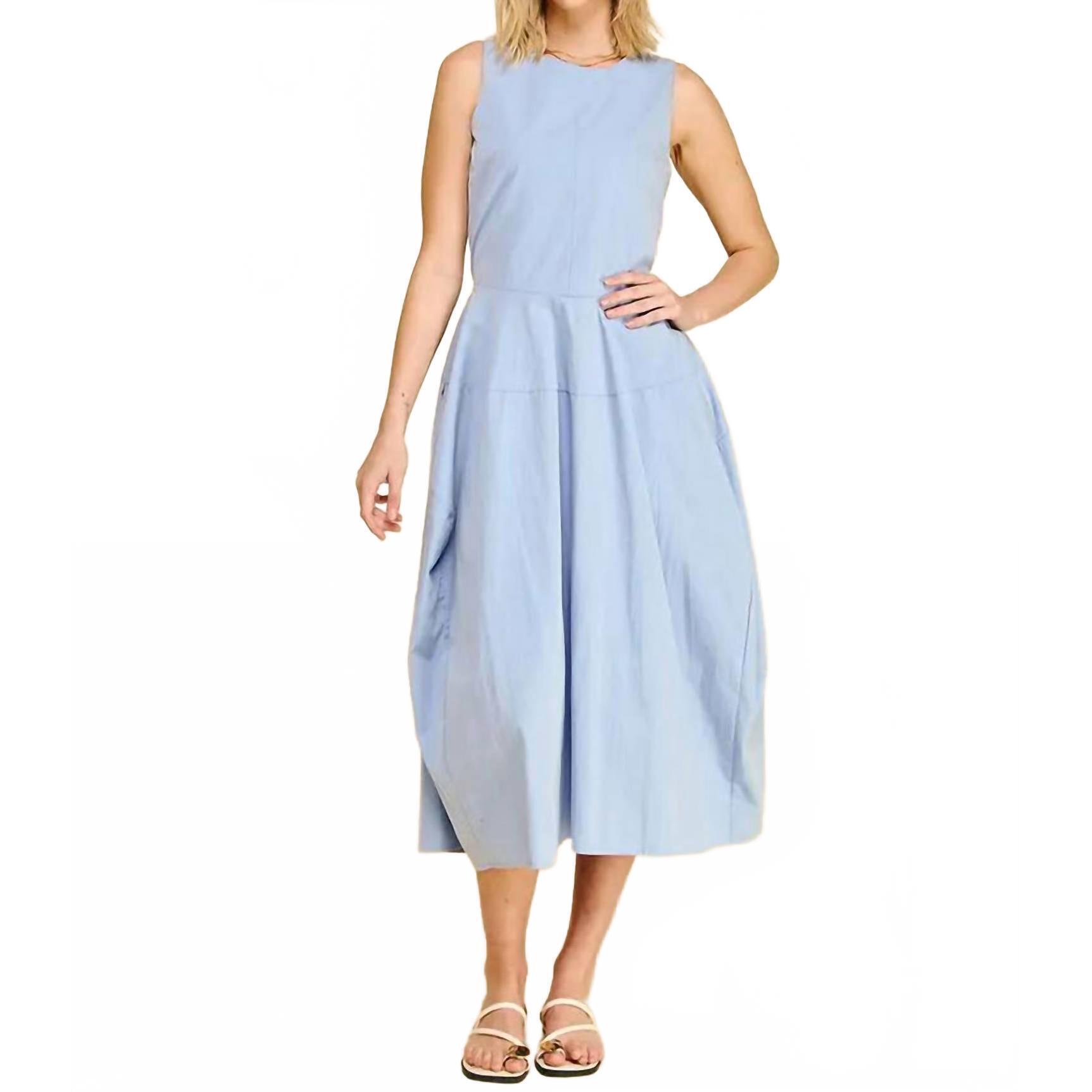 New Pinch Mollie Midi Dress In Baby Blue